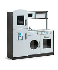 Kids Pretend Play Kitchen Cooking Set with Simulated Sound