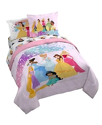 Sunny Side Up Disney Princess Rainbow Stars Twin Bed Set with Sham
