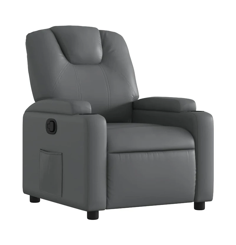 vidaXL Recliner Chair Gray Faux Leather