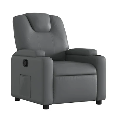 vidaXL Recliner Chair Gray Faux Leather