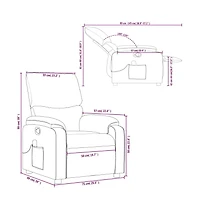 vidaXL Massage Recliner Chair Cream Fabric