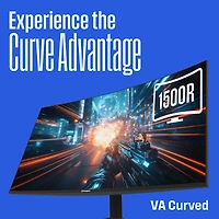 Westinghouse Inch Curved Full Hd Gaming Monitor, 165Hz, Amd FreeSync Support, Low Motion Blur, 1500R Curve, 1920 x 1080