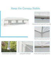 Sugift 10 x 30 Feet Canopy Tent with 5 Removable Sidewalls for Party Wedding