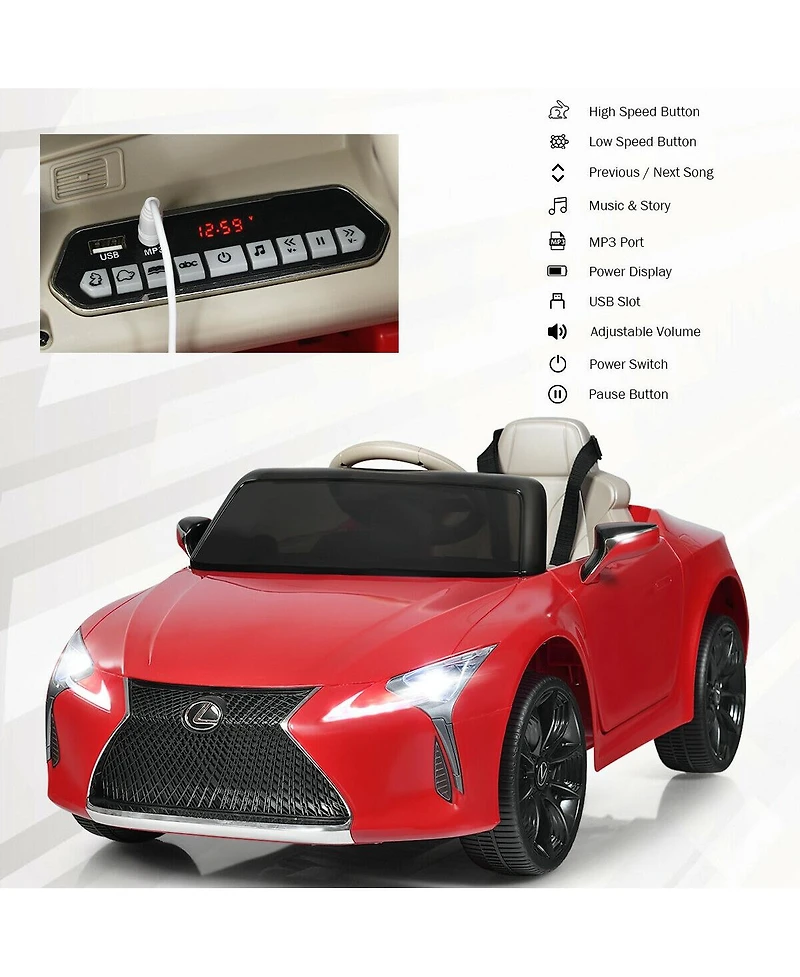 Lexus LC500 Licensed Kids 12V Ride Remote Control Electric Vehicle