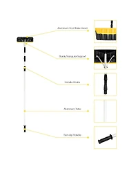 21FT Telescoping Snow Roof Rake Large Poly Blade Aluminum Tube Non-Slip Handle