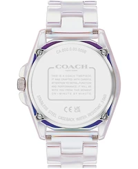 Coach Women's Greyson Ionic Plated Rainbow Ceramic Bracelet Watch 36mm