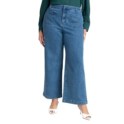 Eloquii Women's Plus The Trouser Jean