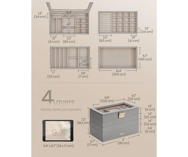 Slickblue Stackable Jewelry Storage Trays – Efficient Organization for All Your Accessories