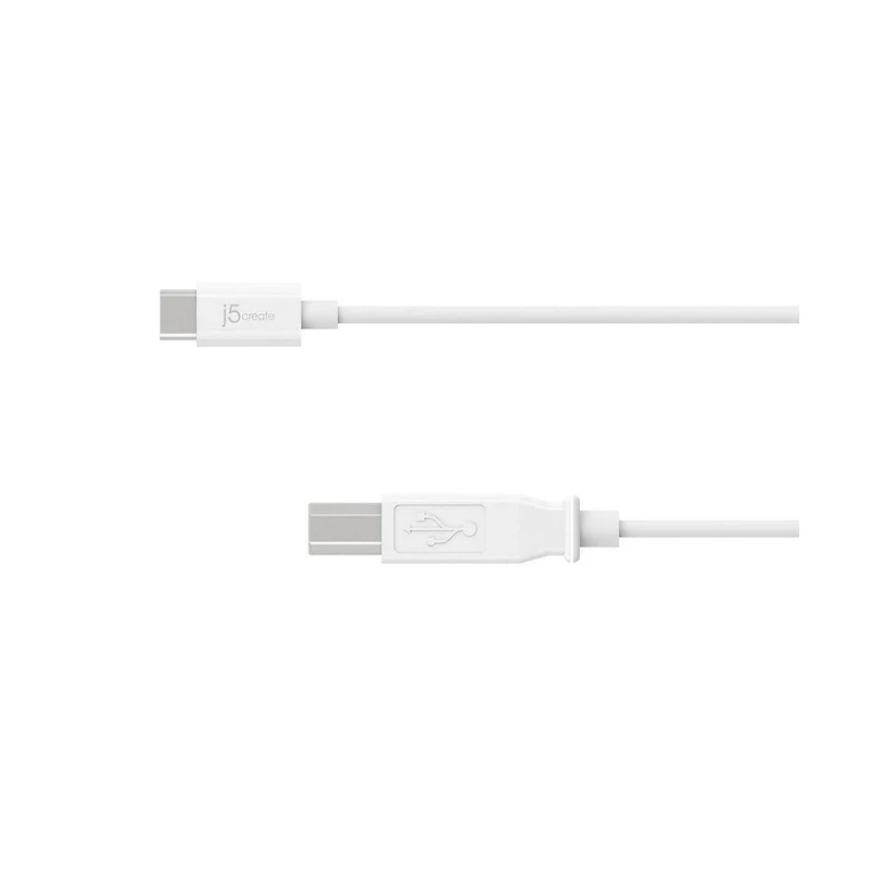 j5create JUCX11 USB2.0 Type-c to Type-b Cable, 6ft