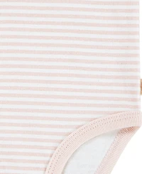 Huggies Baby Girls Organic Short Sleeve Bodysuits 3-Pack