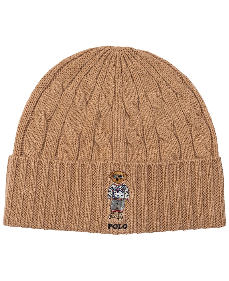 Polo Ralph Lauren Men's Holiday Bear Cable Beanie