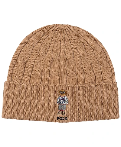 Polo Ralph Lauren Men's Holiday Bear Cable Beanie