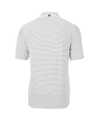 Cutter & Buck Men's Auburn Tigers Throwback Logo Virtue Eco Pique Stripe Polo