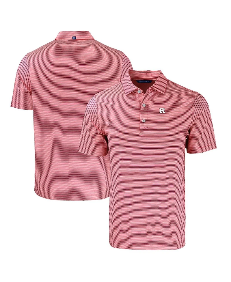 Cutter & Buck Men's Rutgers Scarlet Knights Forge Eco Double Stripe Stretch Polo