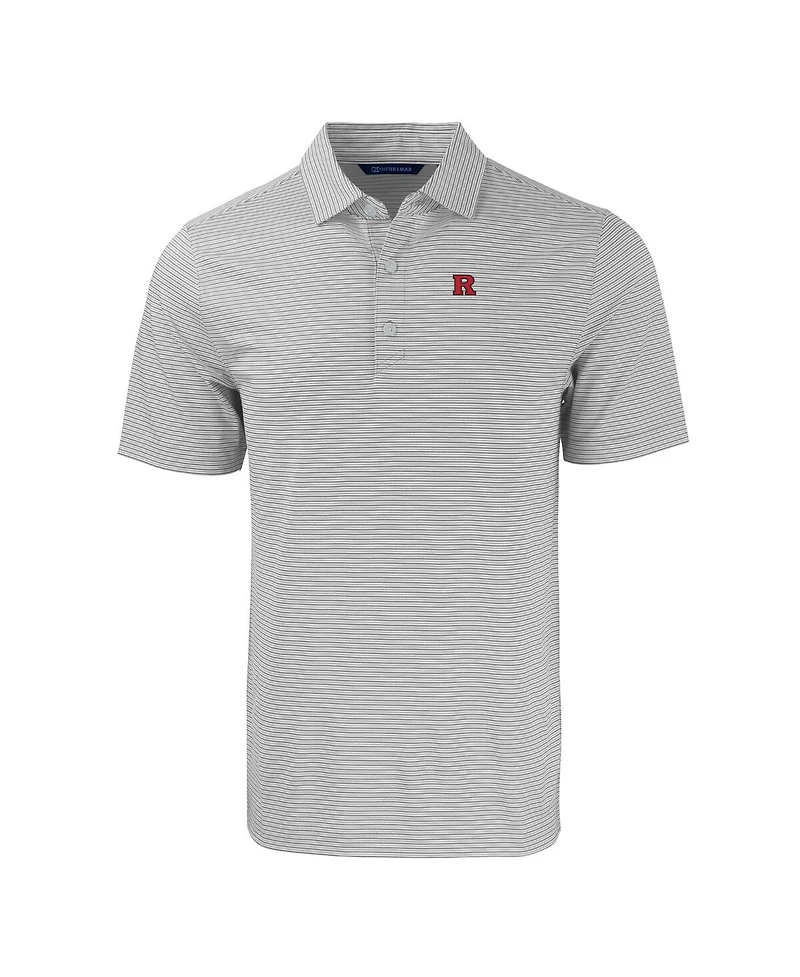 Cutter & Buck Men's Rutgers Scarlet Knights Forge Eco Double Stripe Stretch Polo
