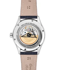 Frederique Constant Men's Swiss Automatic Runabout Blue Leather Strap Watch 42mm