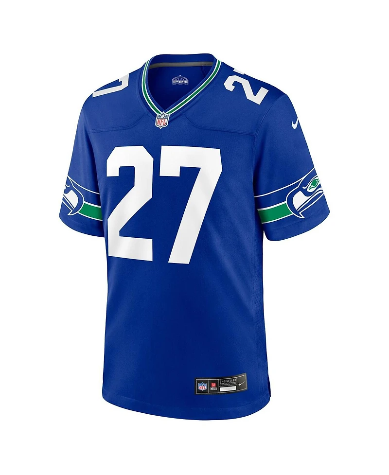 Nike Men's Tariq Woolen Royal Seattle Seahawks Throwback Player Game Jersey