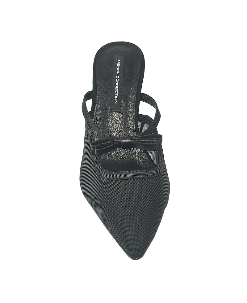 French Connection Women's Mesh Toe Kitten Heel