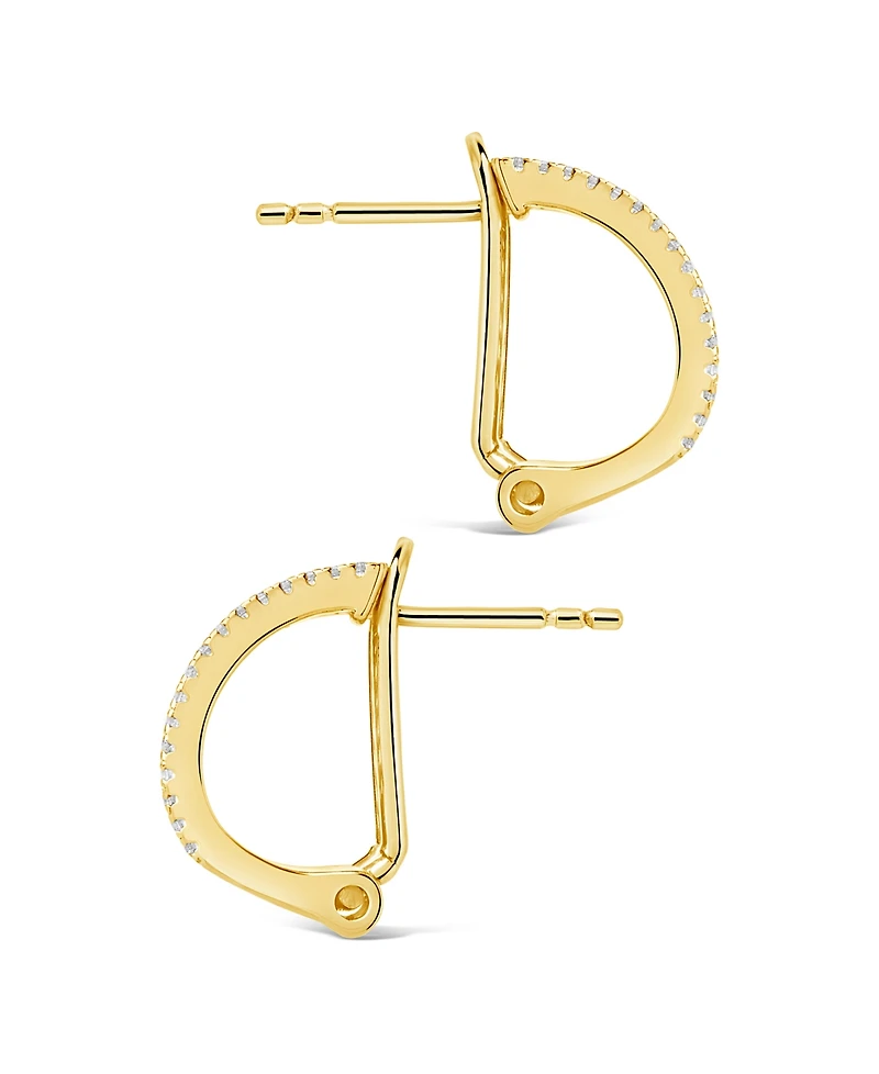 Sterling Forever Serena Cubic Zirconia Hoop Earrings