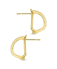 Sterling Forever Serena Cubic Zirconia Hoop Earrings