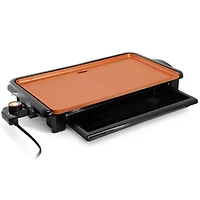MegaChef 18.89 Inch Electric Grill/Griddle with Copper Coating