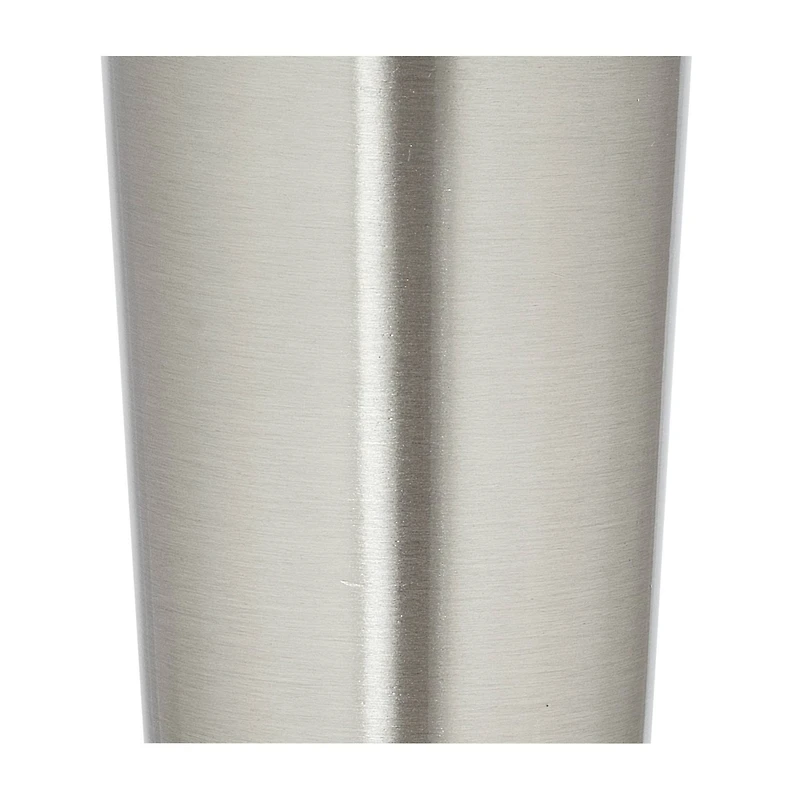 360 Lighting Deco Modern Accent Table Lamp 17" High Brushed Steel Touch On Off White Glass Dome Shade for Bedroom Bedside Nightstand Office Famil