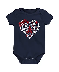 Outerstuff Baby Girls Fanatics Los Angeles Angels 3-Pack Home Run Bodysuit Set
