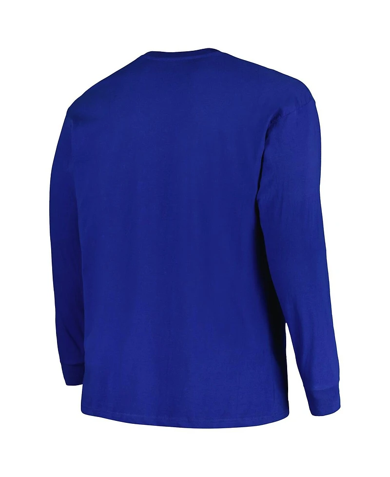 Profile Men's Royal Villanova Wildcats Big Tall Two-Hit Long Sleeve T-Shirt