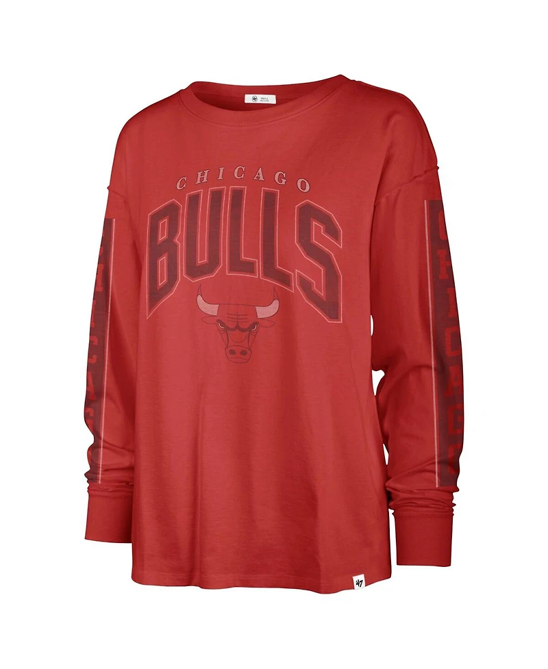 '47 Brand Women's Red Chicago Bulls Tomcat Long Sleeve T-Shirt