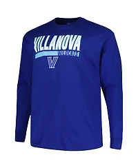 Profile Men's Royal Villanova Wildcats Big Tall Two-Hit Long Sleeve T-Shirt