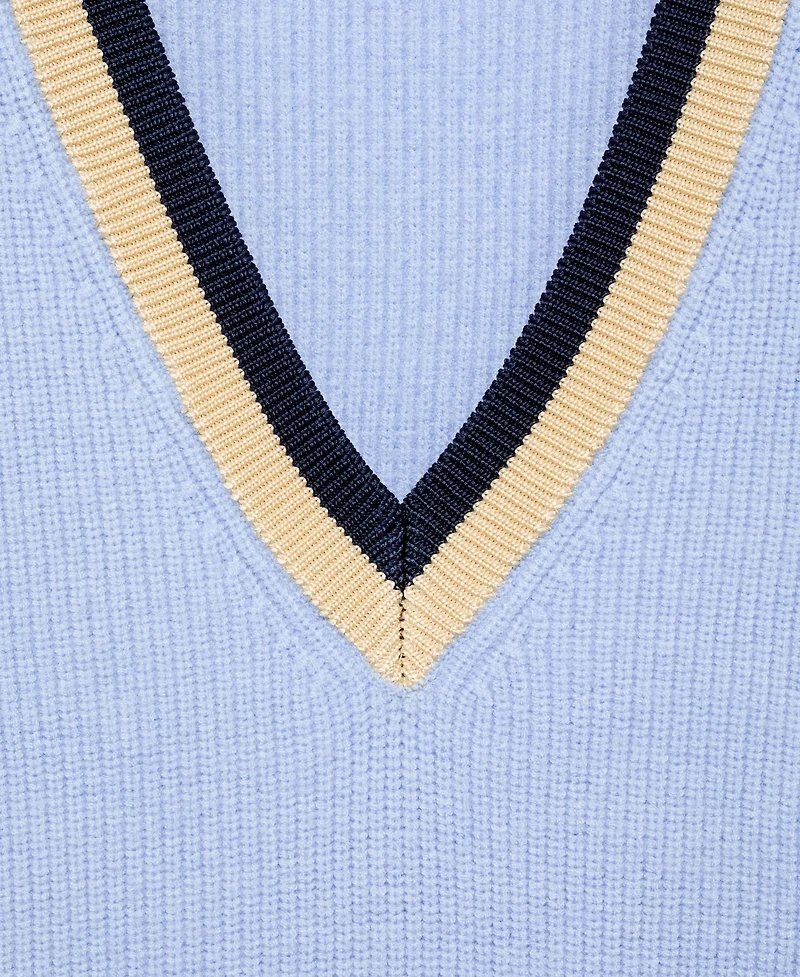 Mango Women's Contrast V-Neck Vest