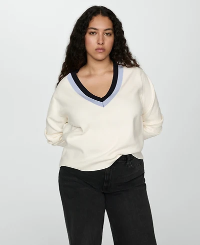Mango Women's Striped Detail Sweater
