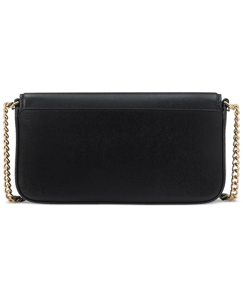 kate spade new york Devin Saffiano Leather Flap Chain Wallet