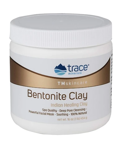 Trace Minerals Bentonite Clay - Deep Cleaning Skin Support - Clay Mask for Body & Face