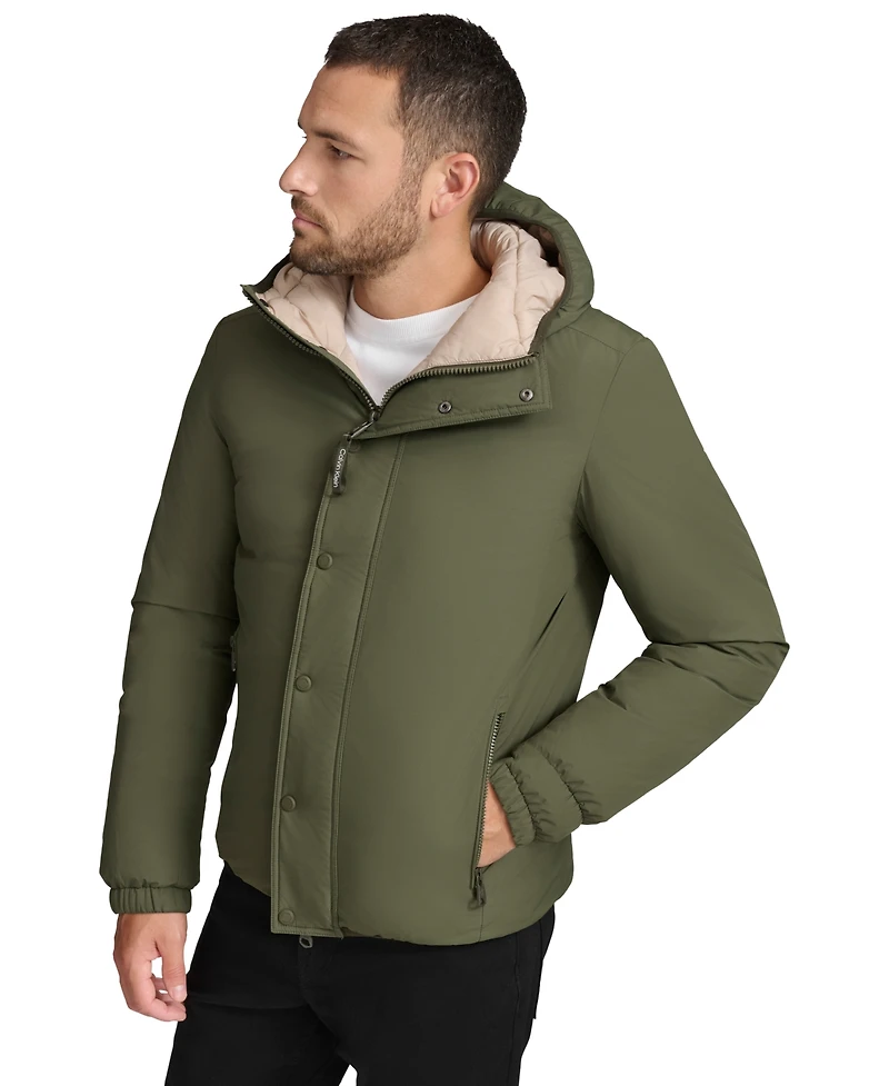 Calvin Klein Men's Ripstop Hooded Puffer Jacket
