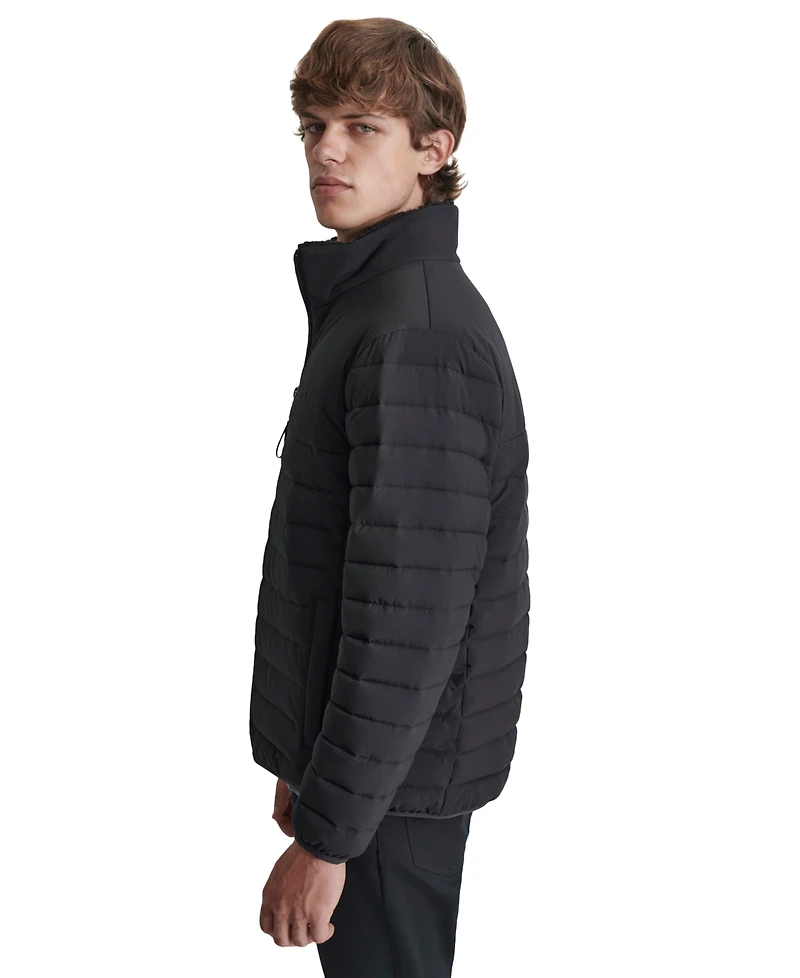 Dkny Men's Quilted Fleece-Lined Full-Zip Puffer Jacket