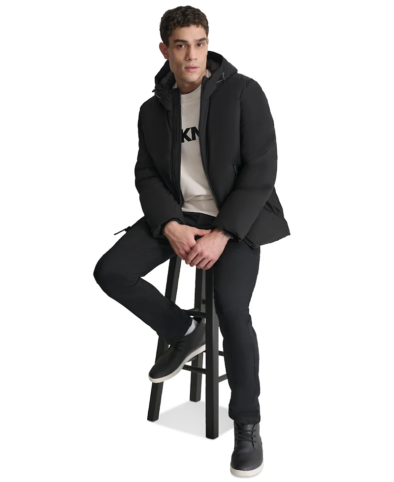 Dkny Men's Hooded Full-Zip Jacket