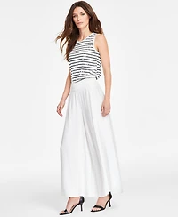 Vince Camuto Women's Smocked-Waist Wide-Leg Pull-On Pants