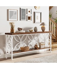 Tribesigns 70.9-Inch Narrow Sofa Table, Industrial Long Table Behind Couch for Entryway, Living Room, Foyer, Unique Design