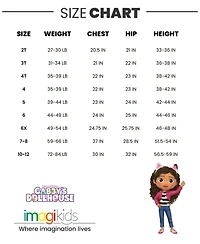Gabby's Dollhouse Little Girls Dreamworks Gabbys Pandy Paws Zip Up Fleece Hoodie Graphic T-Shirt and Leggings 3 Piece Outfit Set Toddler|Chi