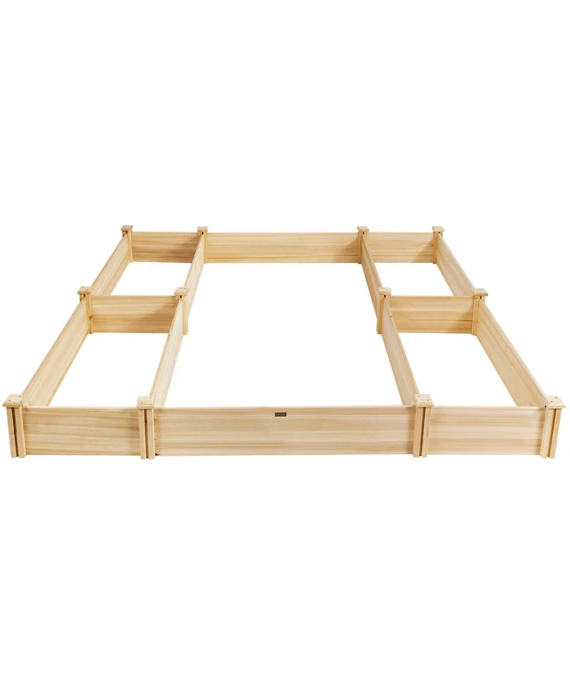 U-Shaped Wooden Garden Raised Bed for Backyard and Patio