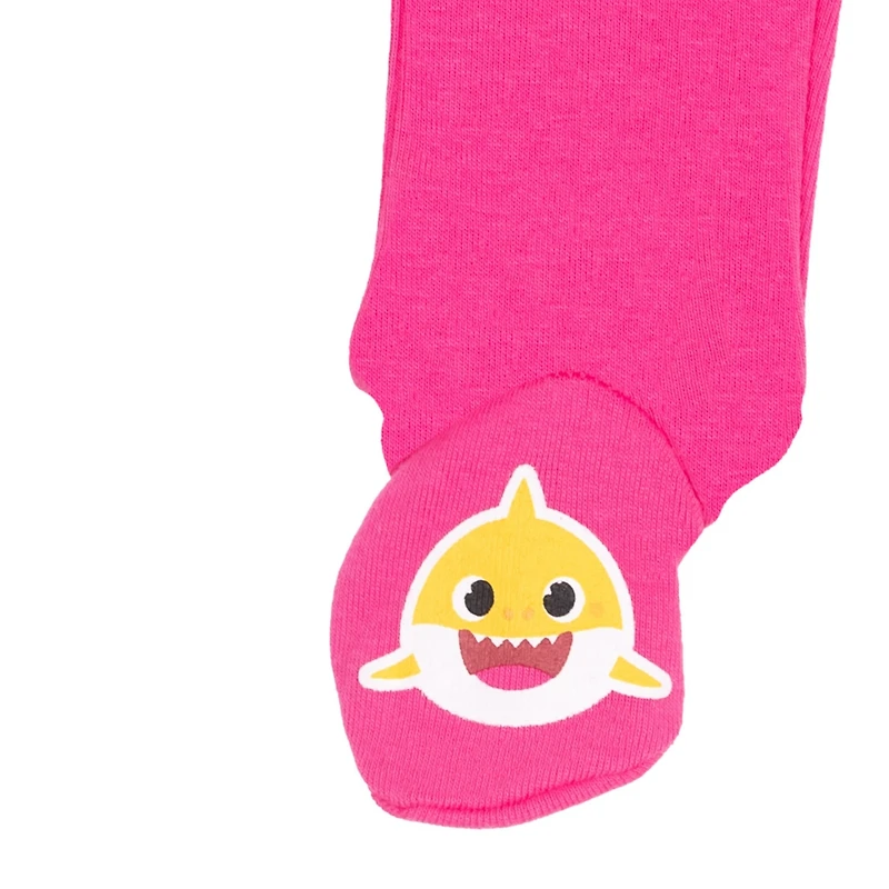 Baby Shark Girls Pinkfong 2 Pack Zip Up Sleep N' Play Coveralls