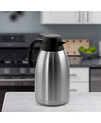 MegaChef 2 Quart Stainless Steel Thermal Beverage Carafe for Coffee and Tea
