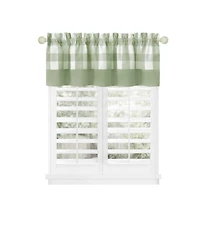 Kate Aurora Modern Farmhouse Buffalo Plaid Checkered Rod Pocket Window Valance Curtain