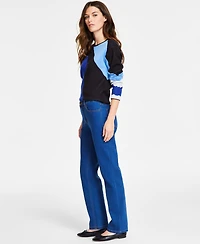 Jones New York Petite Lexington Straight-Leg Denim Jeans