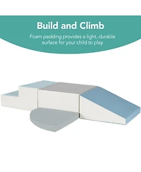 Best Choice Products 4-Piece Kids Climb & Crawl Soft Foam Block Playset Structures for Child Development