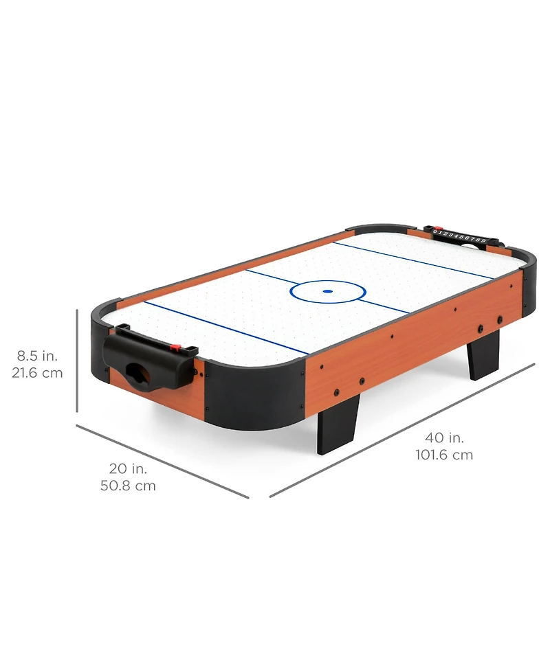 Best Choice Products 40in Air Hockey Arcade Table w/ 100V Motor, Electric Fan, 2 Strikers, Pucks