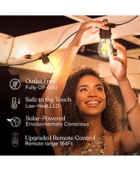 Ambience Pro 27 ft Outdoor Solar Led String Lights with Spiral Bulbs