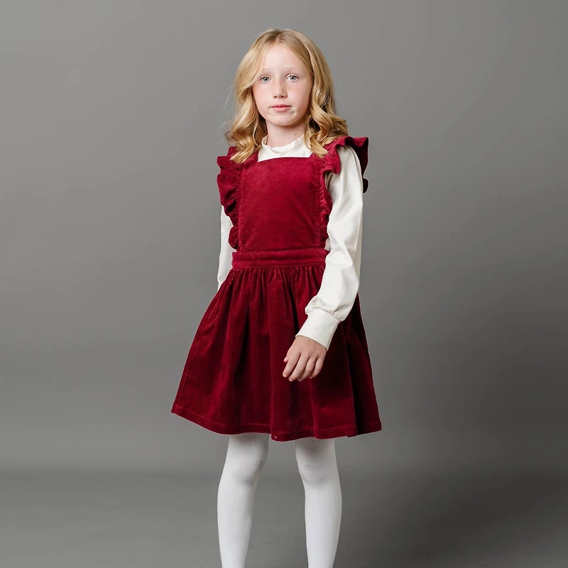 Hope & Henry Toddler Girls Organic Corduroy Ruffle Jumper