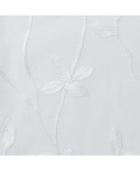 Chanasya Premium Embroidered Vine Curtains - Sheer for Living Room, Bedroom, Kitchen 52" x 108" White, 2 Panels